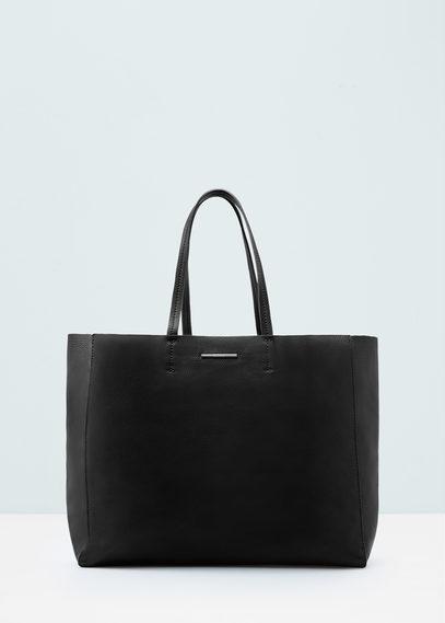 Mango Mango Faux-leather Shopper Bag
