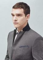 Mango Man Patterned Suit Blazer