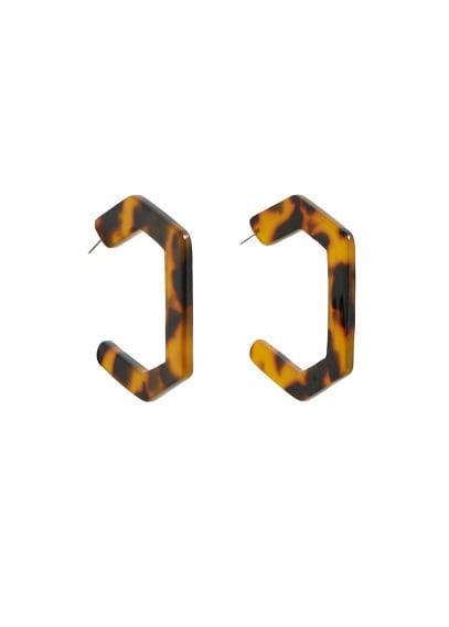 Mango Mango Tortoiseshell Resin Earrings