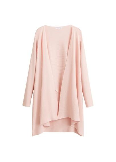 Mango Mango Asymmetric Ribbed Cardigan