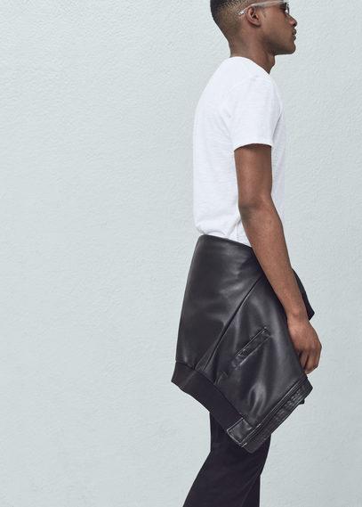 Mango Man Slub Cotton T Shirt