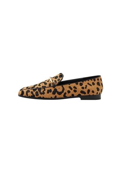 Violeta By Mango Violeta By Mango Fur Leather Loafers