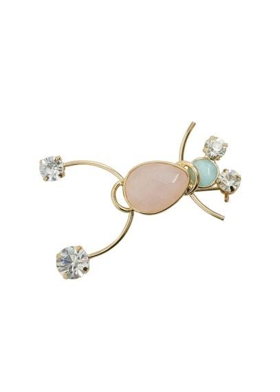 Violeta By Mango Violeta By Mango Stones Metallic Brooch