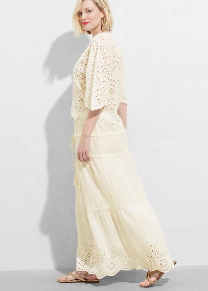 Violeta By Mango Violeta By Mango Textured Cotton Skirt