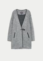 Violeta By Mango Buckle Wool Coat