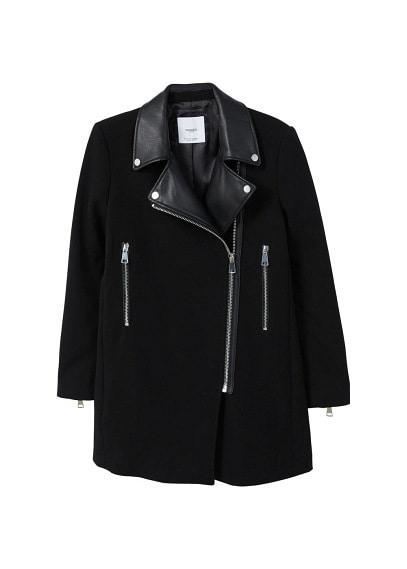 Mango Mango Zippers Combined Coat