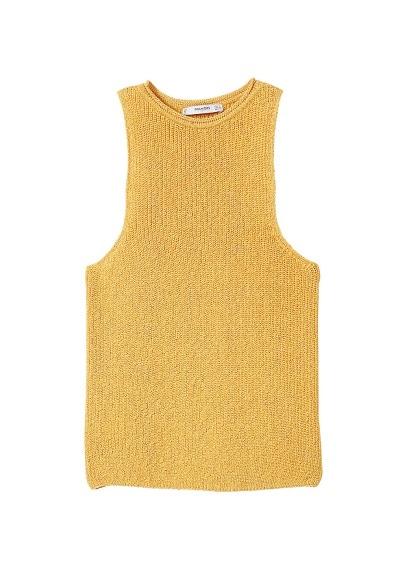 Mango Mango Metallic Thread Halter Top
