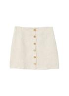 Mango Mango Button Linen Skirt