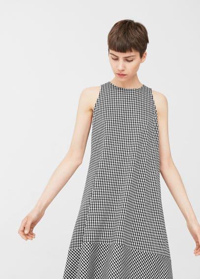 Mango Mango Gingham Check Dress