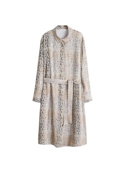 Violeta By Mango Violeta By Mango Snake Print Shirt Dress