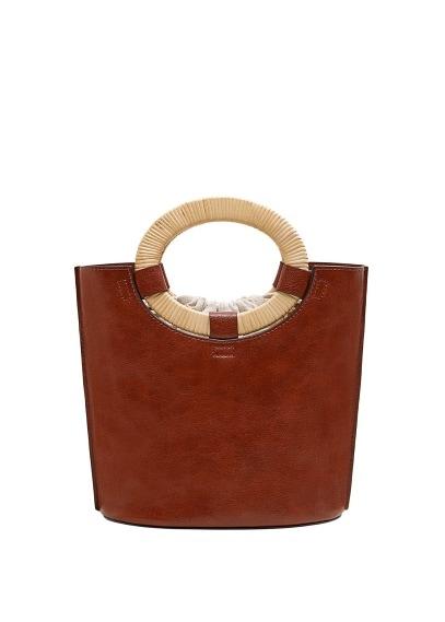 Mango Mango Wooden Handle Bag