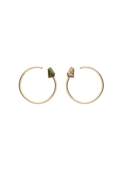 Mango Mango Stone Hoop Earrings