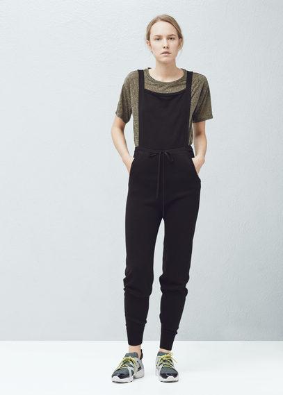 Mango Cotton Long Jumpsuit