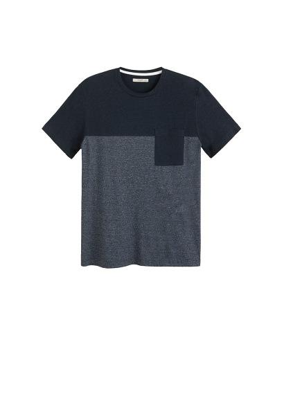 Mango Man Mango Man Pocket Contrast-bodice T-shirt