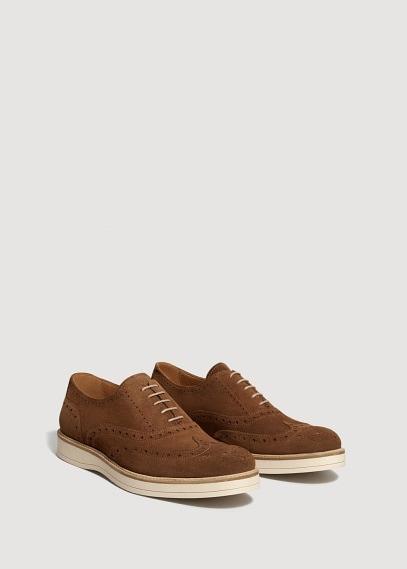 Mango Man Mango Man Contrasting Sole Suede Blucher