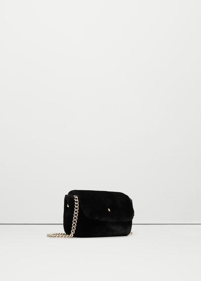 Mango Mango Chain Faux-fur Bag