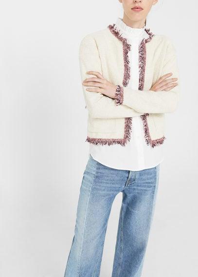 Mango Mango Frayed Edges Cardigan