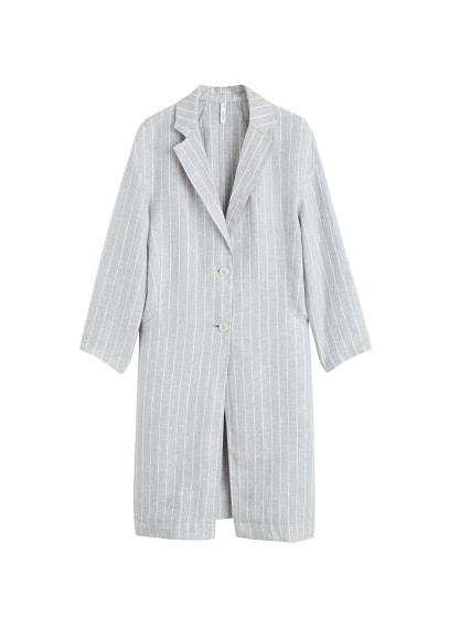 Mango Mango Stripped Linen-blend Jacket