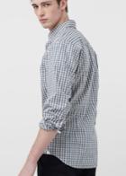 Mango Man Mango Man Slim-fit Patterned Check Shirt