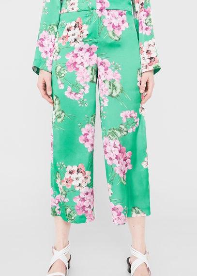 Mango Mango Straight Floral Trousers