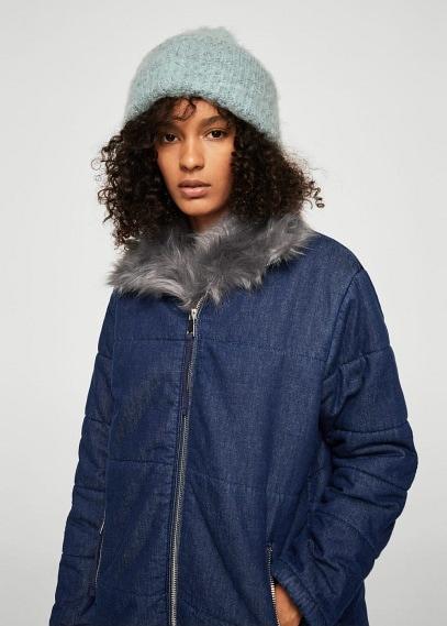 Mango Mango Faux-fur Denim Jacket