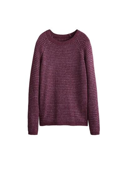 Mango Man Mango Man Contrasting Chunky-knit Sweater