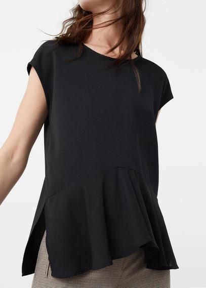 Mango Mango Ruffle T Shirt