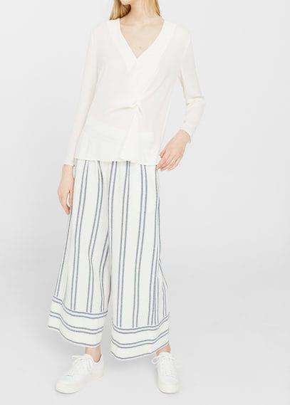 Mango Mango Knot Detail Flowy Blouse