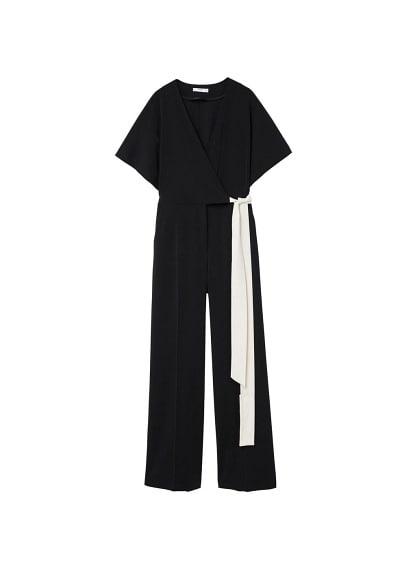 Mango Mango Bow Detail Jumpsuit