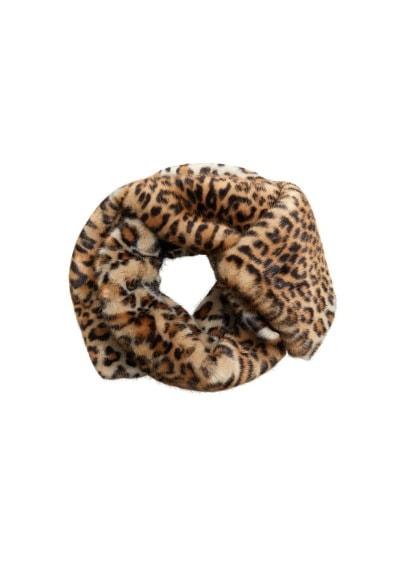Mango Mango Faux Fur Leopard Stole