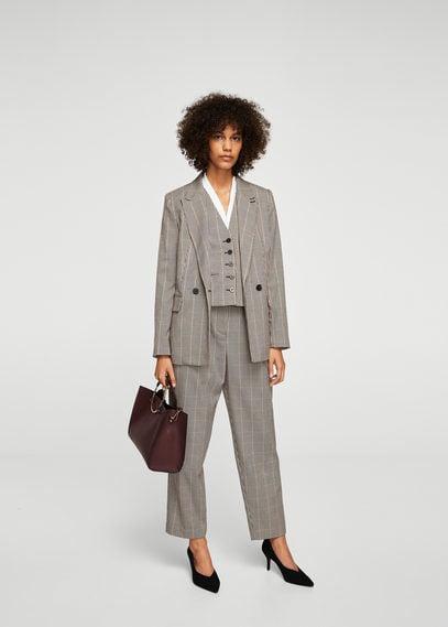 Mango Mango Check Pants