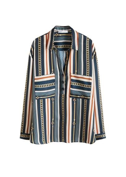 Violeta By Mango Violeta By Mango Chain Print Shirt