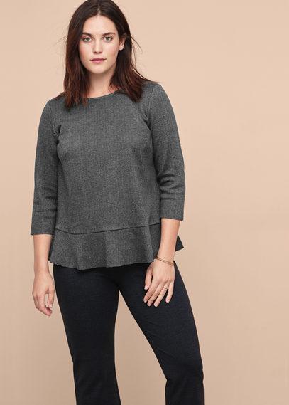 Violeta By Mango Violeta By Mango Herringbone-pattern Sweatshirt
