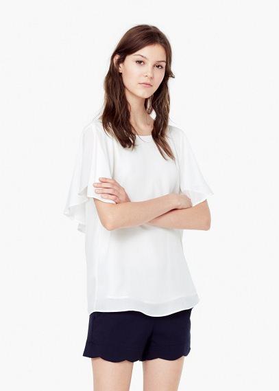Mango Mango Ruffled Sleeve Blouse