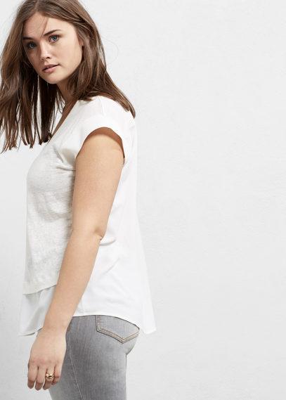Violeta By Mango Violeta By Mango Linen Panel T Shirt