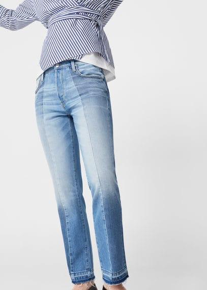 Mango Mango Straight Crop Mix Jeans