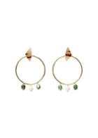 Violeta By Mango Violeta By Mango Stone Hoop Earrings