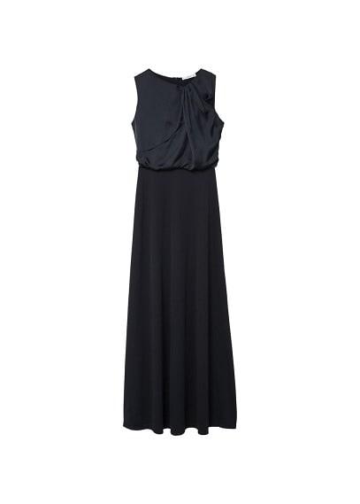 Mango Mango Satin Panel Dress