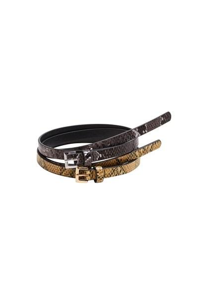 Mango Mango Snake-effect Belt Pack
