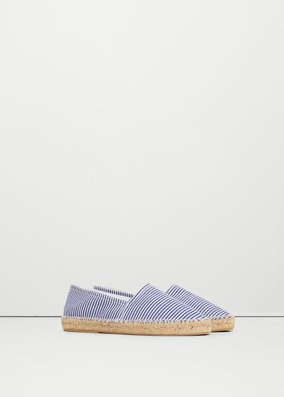 Mango Mango Striped Cotton Espadrilles