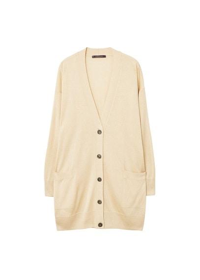 Violeta By Mango Violeta By Mango Buttoned Long Cardigan