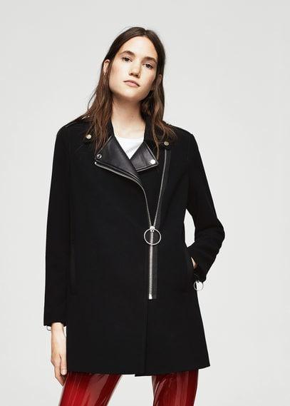 Mango Mango Contrast Lapels Coat
