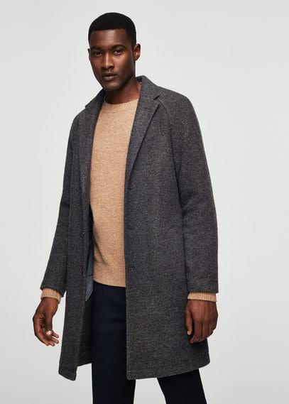 Mango Man Mango Man Lapels Wool Coat