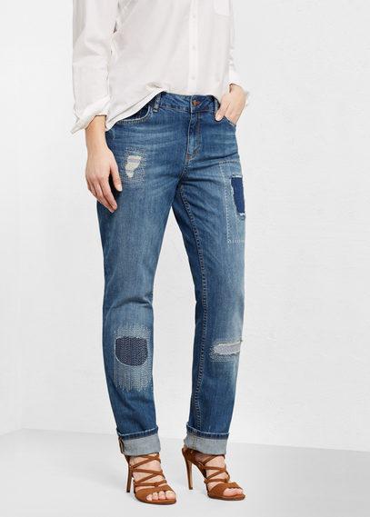 Violeta By Mango Violeta By Mango Ripped Details Slim-fit Jeans