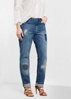 Violeta By Mango Violeta By Mango Ripped Details Slim-fit Jeans