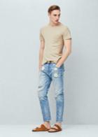 Mango Man Mango Man Chest-pocket Soft Egyptian-cotton T Shirt