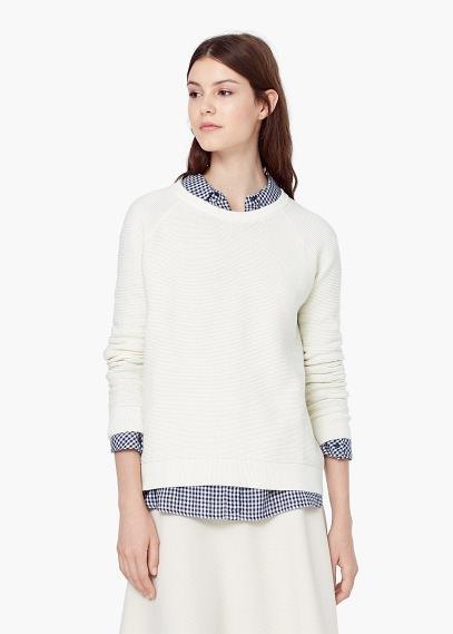 Mango Mango Textured Cotton Sweater