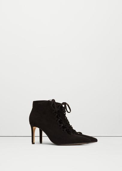 Mango Mango Heel Lace-up Ankle Boots
