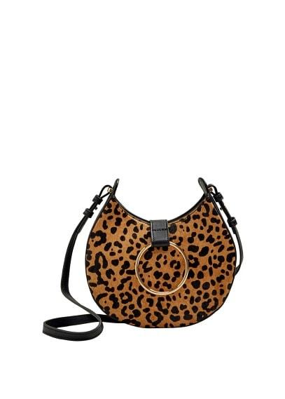 Violeta By Mango Violeta By Mango Animal Print Leather Bag