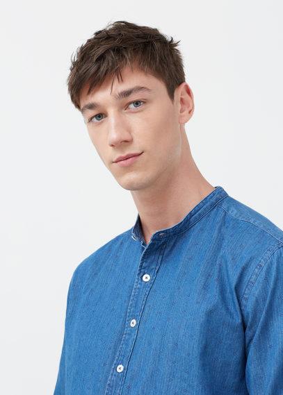 Mango Man Mango Man Regular-fit Printed Chambray Shirt